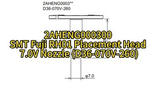2AHENG000300 SMT Fuji RH01 Placement Head 7.0V Nozzle (D36-070V-260) #smt #nozzle #smtmachine